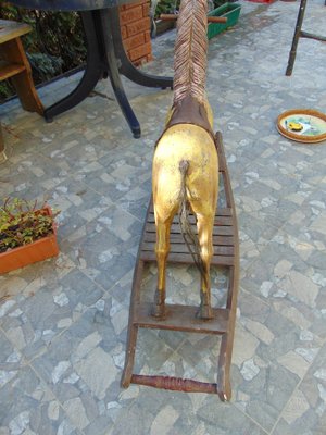 19th Century Wooden Rocking Horse-CAQ-1436326