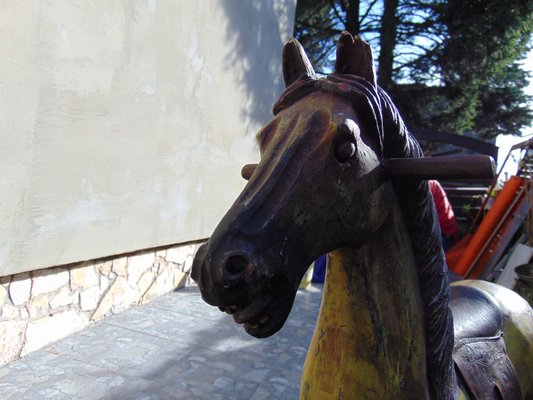 19th Century Wooden Rocking Horse-CAQ-1436326