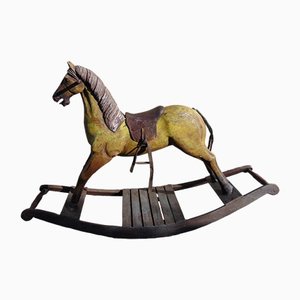 19th Century Wooden Rocking Horse-CAQ-1436326