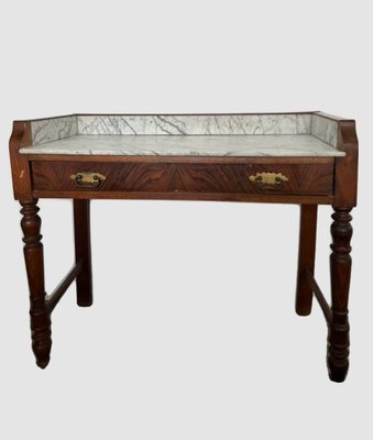 19th Century Writing Desk with Marble Top, 1880-YBH-2027886