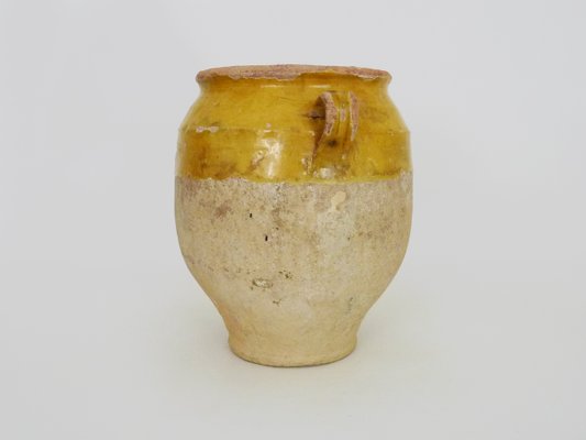 19th Century Yellow Glazed Confit Pot, South West of France-MZP-2020089