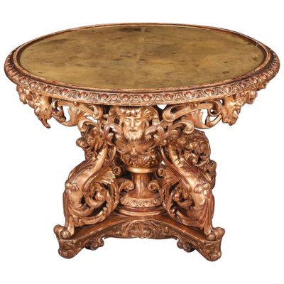 19th Napoleon III Salon Table in Giltwood, 1840s-FLW-1402118