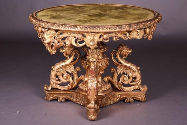 19th Napoleon III Salon Table in Giltwood, 1840s-FLW-1402118