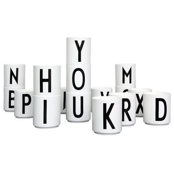 Arne Jacobsen porcelain cup by Design Letters #white, A-Z #Z