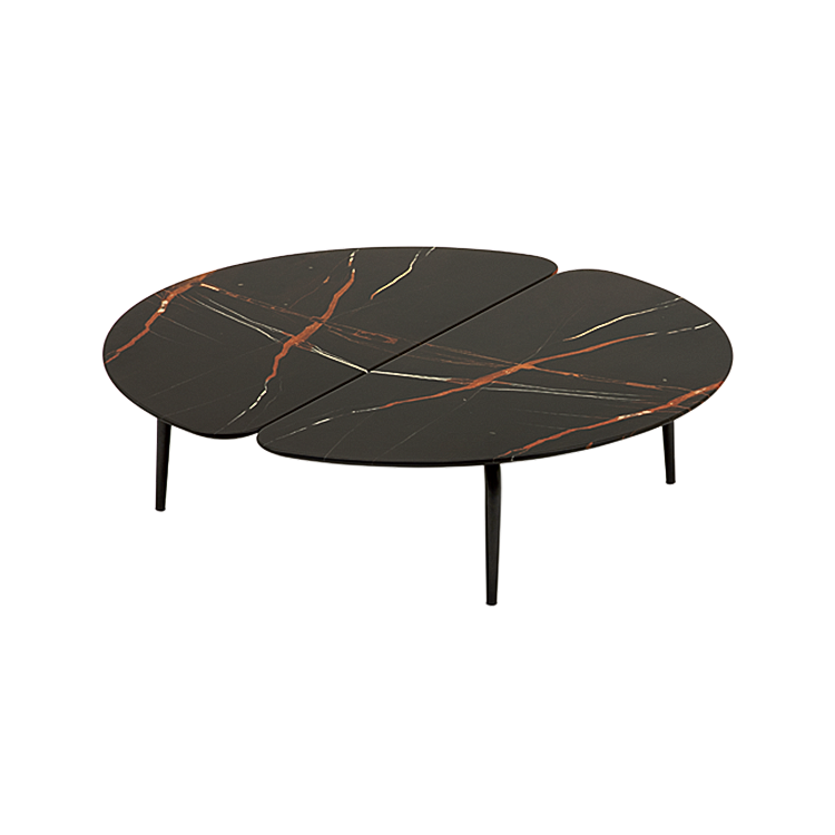 GRAPHIUM 682 - Low Circular marble coffee table by Zanotta