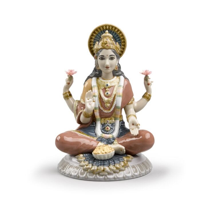 Goddess Sri Lakshmi Figurine by Lladró