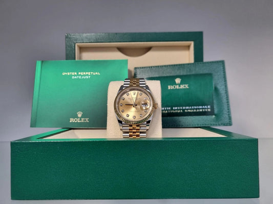 [빈티지/매장즉시발송] Rolex® Datejust 36 (36mm | 샴페인 다이얼 | 10포인트 다이아 인덱스 | 플루쥬빌)
