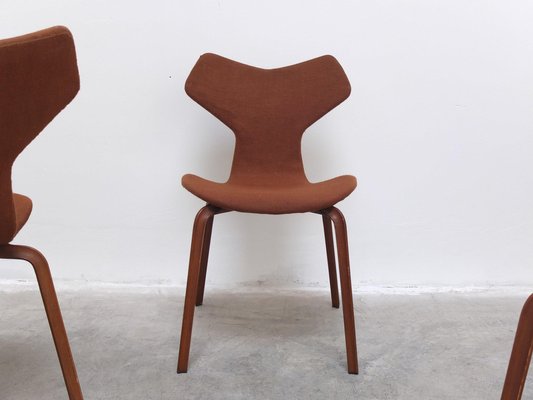 1st Edition Grand Prix Chairs by Arne Jacobsen for Fritz Hansen, Set of 4, 1959-MHV-1745008