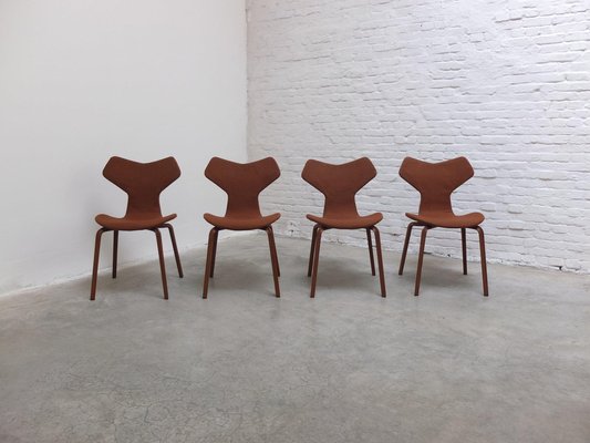 1st Edition Grand Prix Chairs by Arne Jacobsen for Fritz Hansen, Set of 4, 1959-MHV-1745008