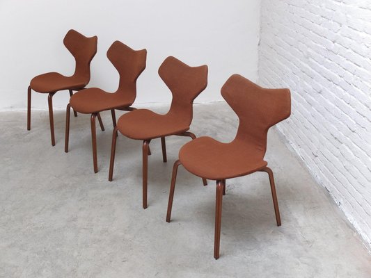 1st Edition Grand Prix Chairs by Arne Jacobsen for Fritz Hansen, Set of 4, 1959-MHV-1745008