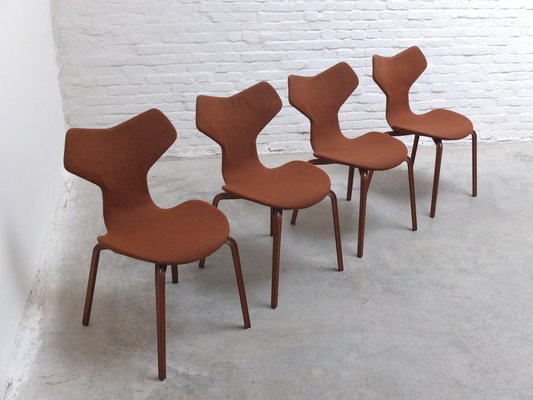 1st Edition Grand Prix Chairs by Arne Jacobsen for Fritz Hansen, Set of 4, 1959-MHV-1745008