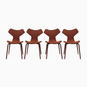 1st Edition Grand Prix Chairs by Arne Jacobsen for Fritz Hansen, Set of 4, 1959-MHV-1745008