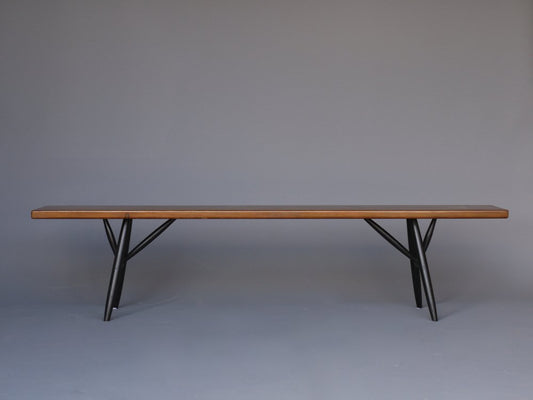 1st Edition Pirkka Bench by Ilmari Tapiovaara for Laukaan Pukkaa, Finland, 1950s