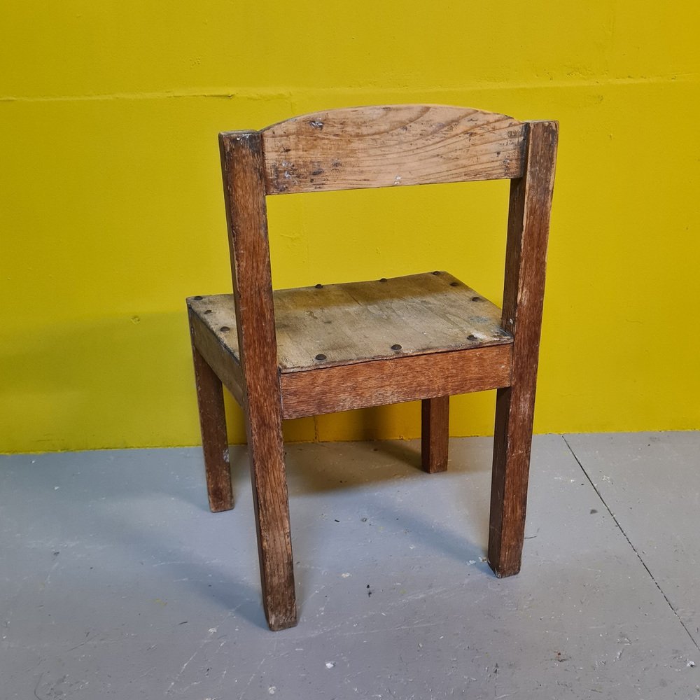 1st Half of the 20th Century French Wooden Childrens Chair, 1930s