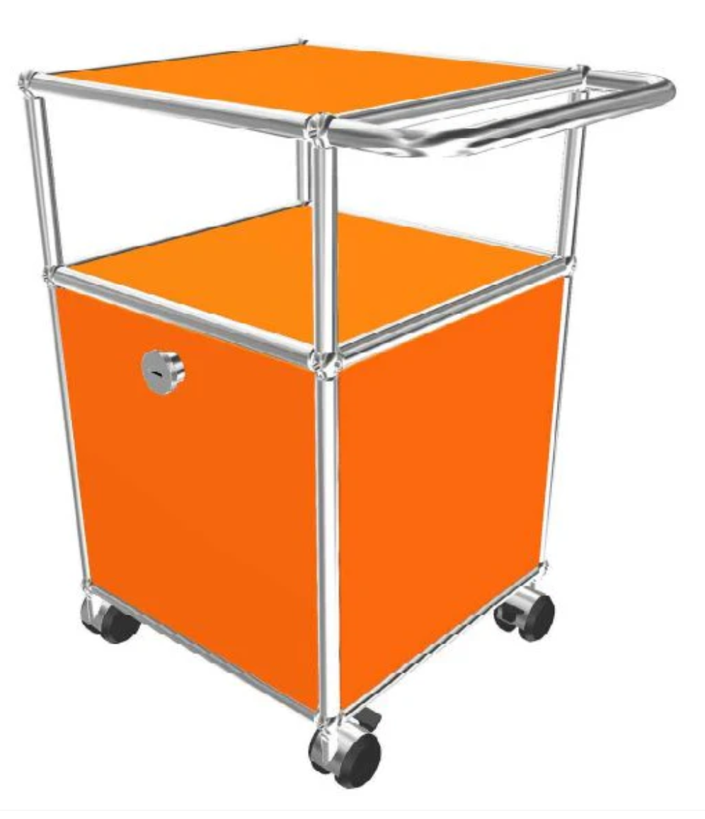 1x2 Moving cart (1 Drop down door & 1 panel & 1 handle) [W350XD350XH(350+175)]
