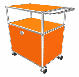 1x2 Moving cart (1 Drop down door & 1 panel & 1 handle) [W500XD350XH(350+175)]
