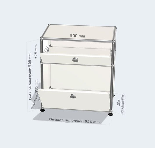 1x2 module (2 drop down doors) [W500XD350xH(350+175)]