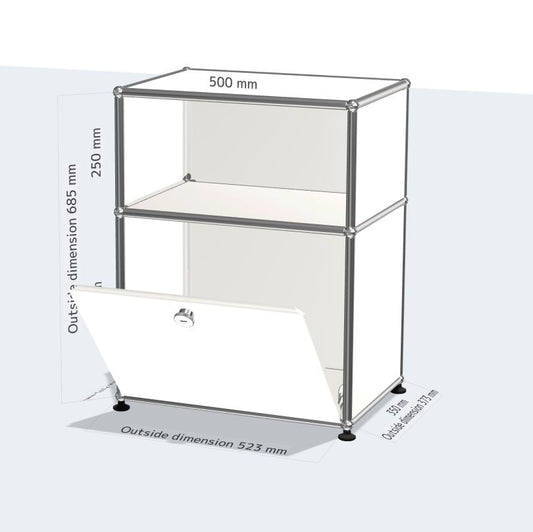 1x2 module (bottom 1 drop down door & 3 panel) [W500XD350XH(395+250)]