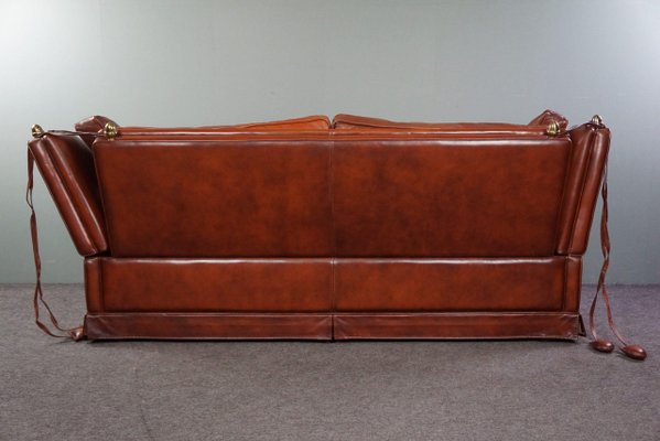 2.5 Seat Castle Bench in Cognac Leather-HPP-1779856