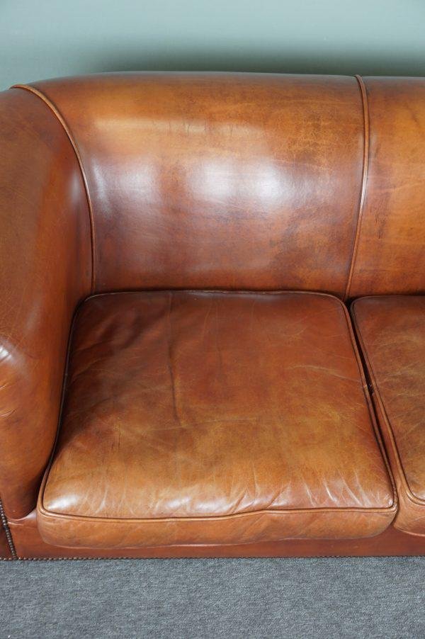 2.5-Seater Cowhide Leather Chesterfield Sofa