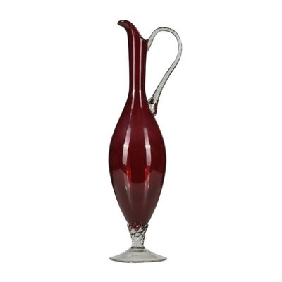 2-Colored Blown Glass Carafe, 1950s-RAQ-1756870