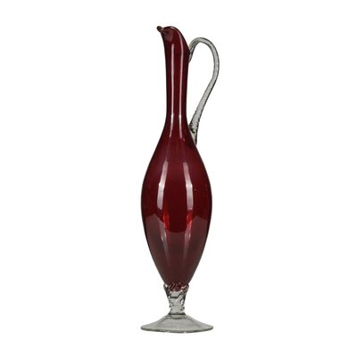 2-Colored Blown Glass Carafe, 1950s-RAQ-1756870