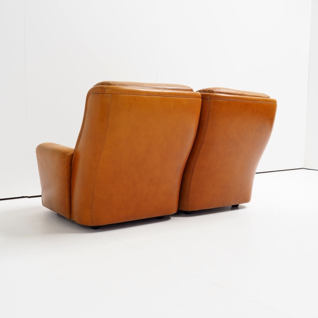 2-Seat Sofa in Leather by Michel Cadestin for Airborne