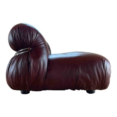 2-Seater Brown Leather Soriana Sofa by Afra and Tobia Scarpa for Cassina, 1969-RPH-975024