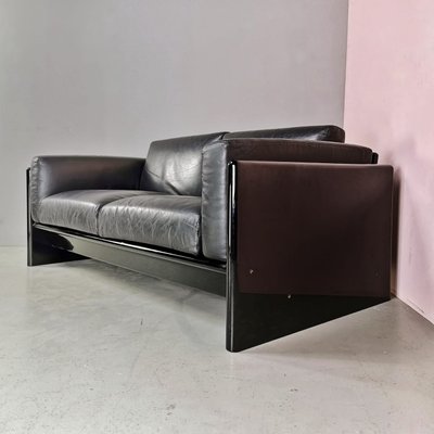 2-Seater Sofa in Black Leather by Gavina for Studio Simon, 1970s-PRS-1438356