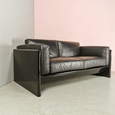 2-Seater Sofa in Black Leather by Gavina for Studio Simon, 1970s-PRS-1438356