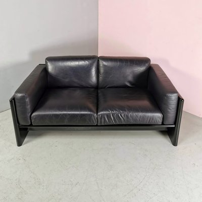 2-Seater Sofa in Black Leather by Gavina for Studio Simon, 1970s-PRS-1438356