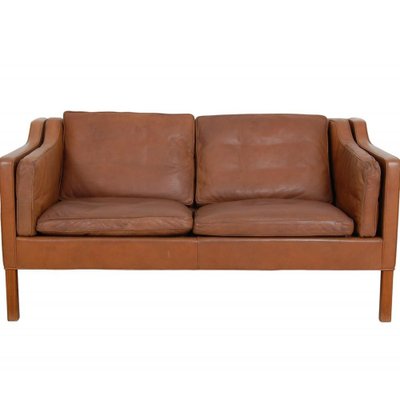 2-Seater Sofa Model 2212 in Brown Leather by Børge Mogensen, 1980s-MTD-1769513