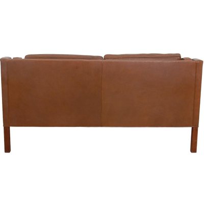 2-Seater Sofa Model 2212 in Brown Leather by Børge Mogensen, 1980s-MTD-1769513