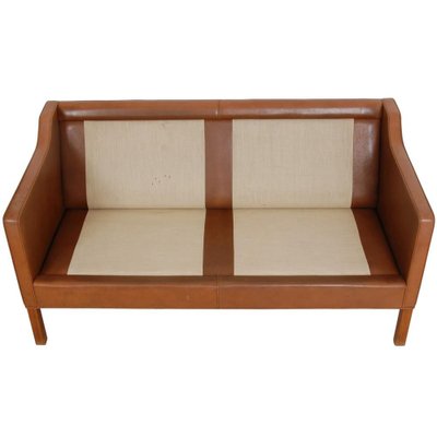 2-Seater Sofa Model 2212 in Brown Leather by Børge Mogensen, 1980s-MTD-1769513