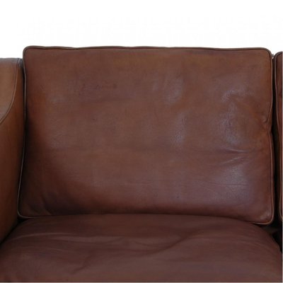 2-Seater Sofa Model 2212 in Brown Leather by Børge Mogensen, 1980s-MTD-1769513