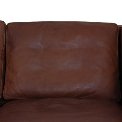 2-Seater Sofa Model 2212 in Brown Leather by Børge Mogensen, 1980s-MTD-1769513