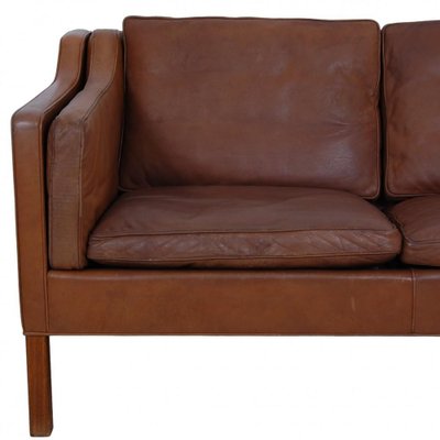 2-Seater Sofa Model 2212 in Brown Leather by Børge Mogensen, 1980s-MTD-1769513