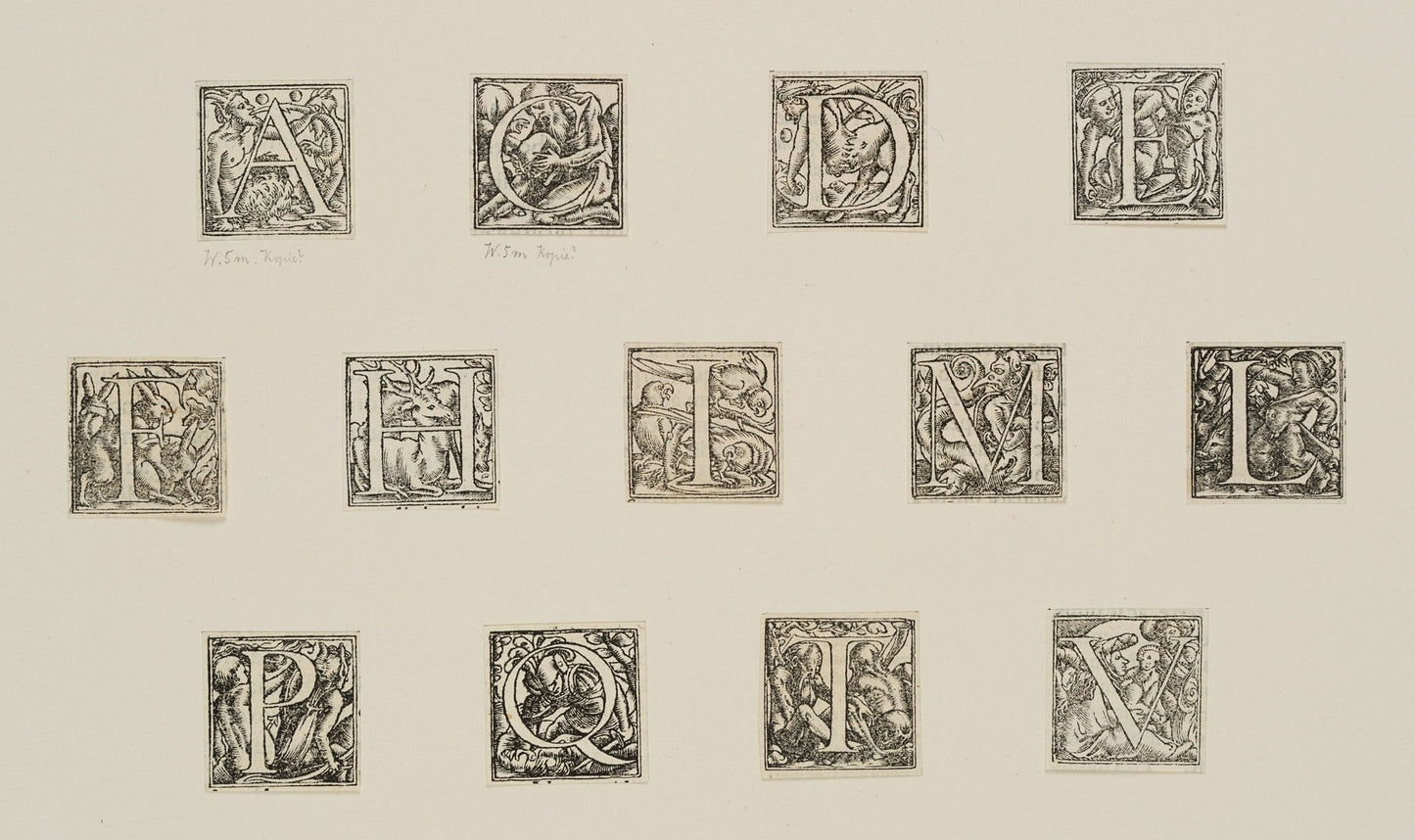 2 Series With Pictorial Initials, 1640, Woodcut