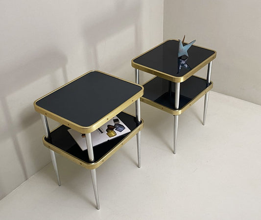 2-Tier Coffee Tables, 1950s, Set of 2