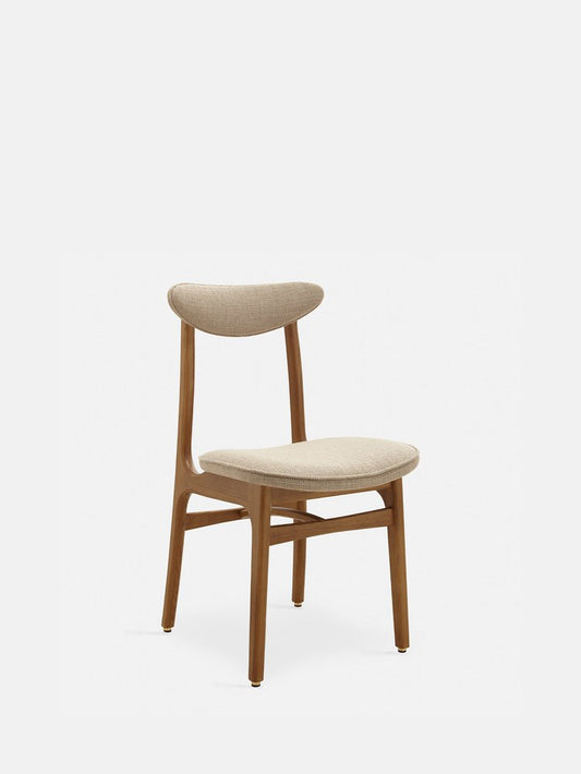 200-190 Chair in Beige Fabric and Dark Wood, 2023