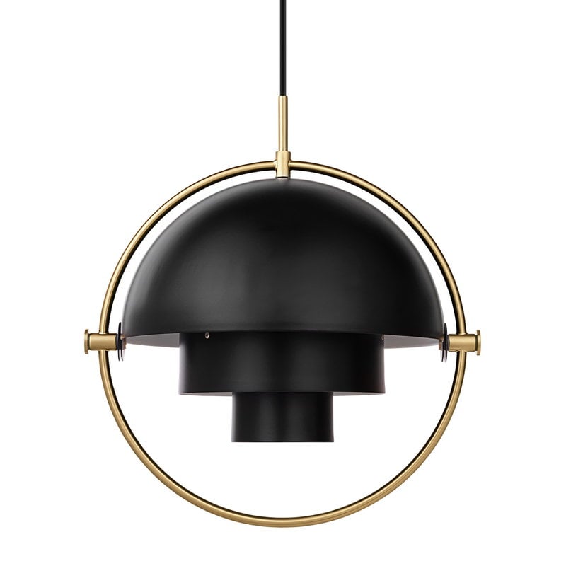 Multi-Lite pendant by GUBI #small, brass - black semi matt #