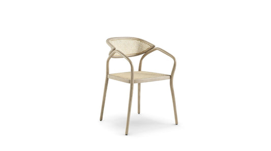 BOHEME DINING ARMCHAIR - STRUCTURE AND CANING STAINED by Roche Bobois