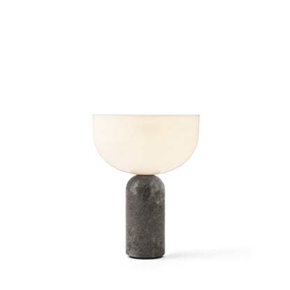 Kizu Portable Table Lamp by New Works #Gris du Marais Marble w. White Acrylic