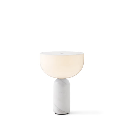 Kizu Portable Table Lamp by New Works #White Marble w. White Acrylic