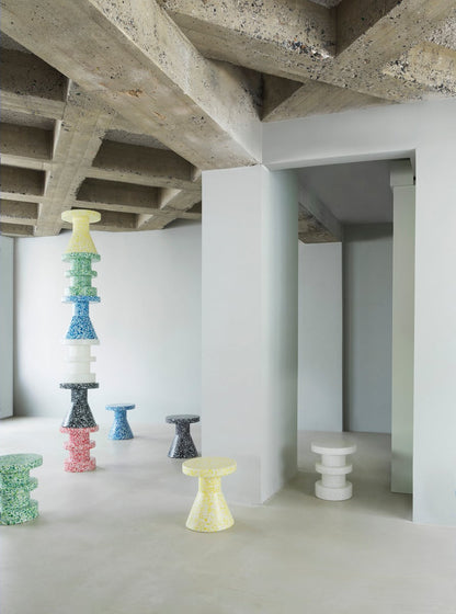 Bit stool, cone, black - white