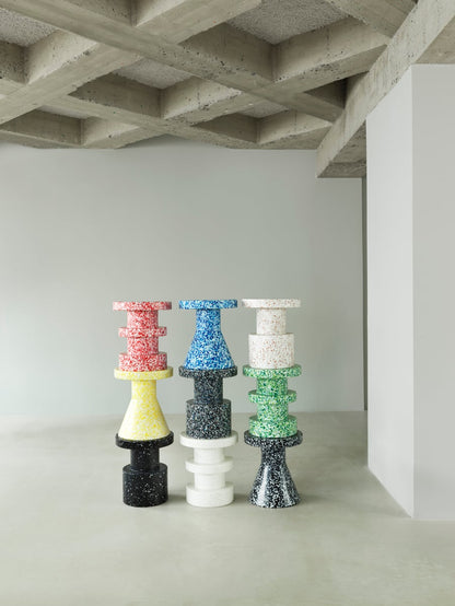 Bit stool, cone, black - white