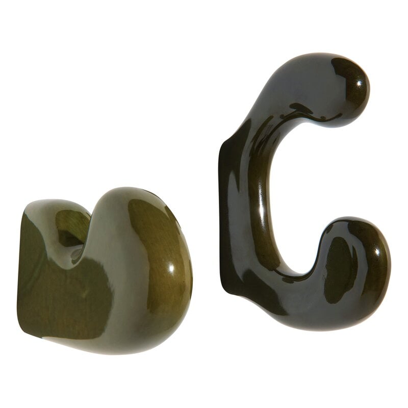 Klump wall hook by Petite Friture #kit of 2, green #