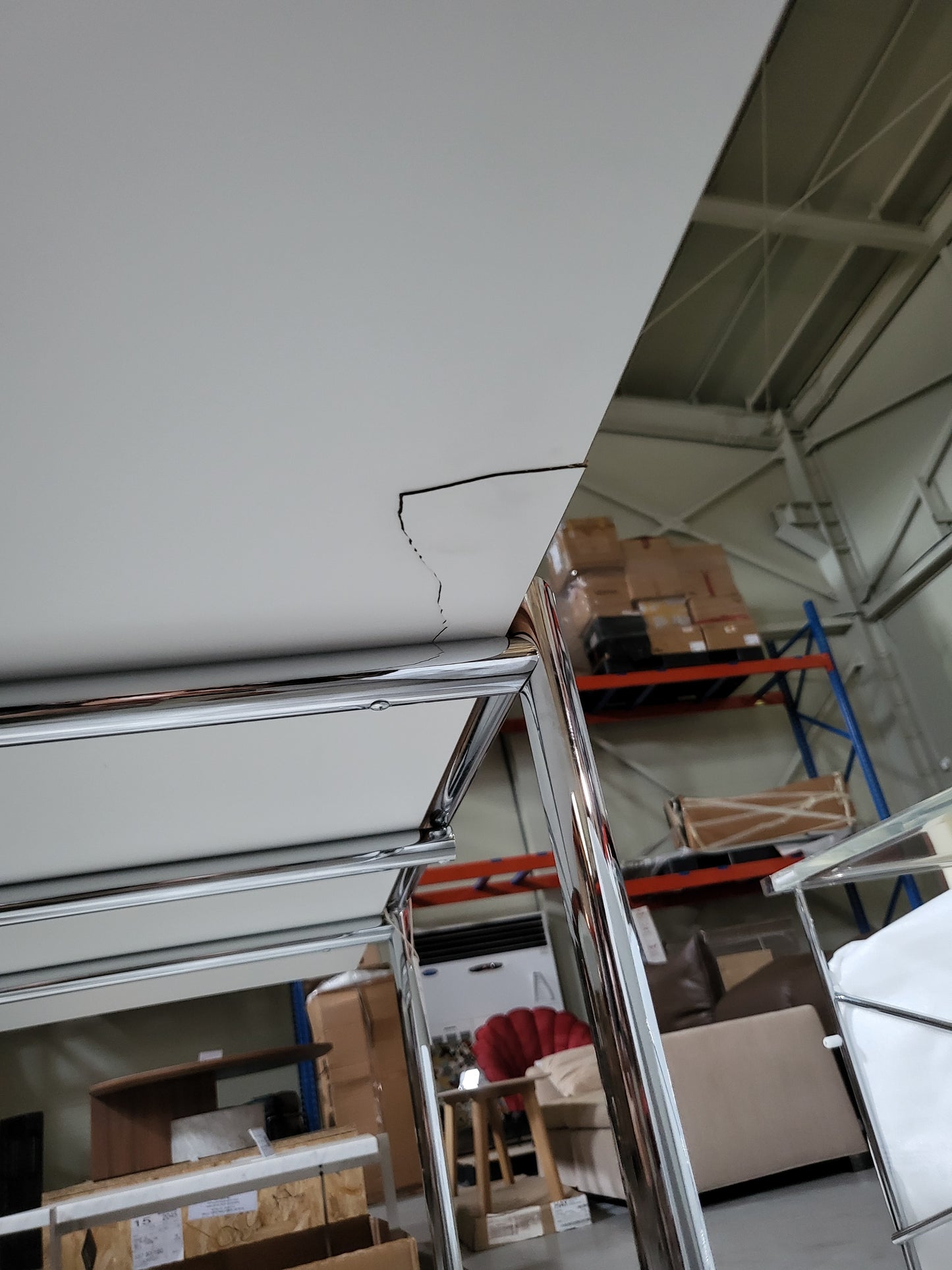 [국내재고/B급] JEAN - Rectangular drop-leaf HPL table