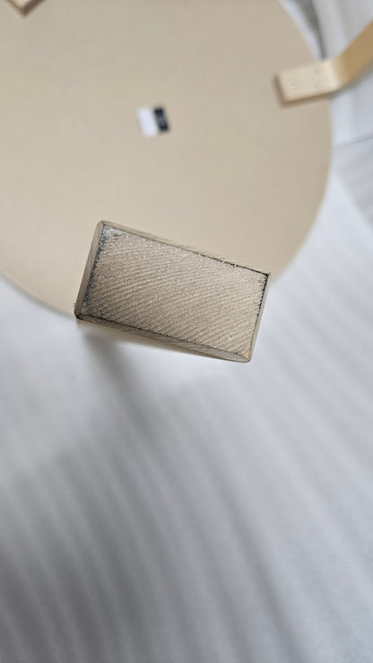 [국내재고/B급] AALTO 90B - Round wooden table / Top-Black Linoleum