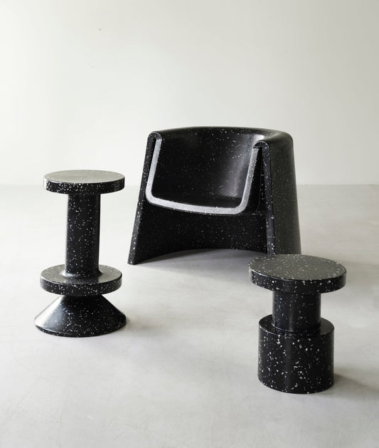 Bit stool, black